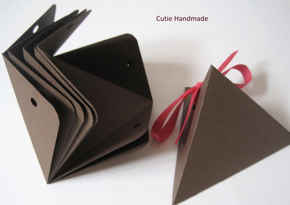 6 Medium Size Handmade Triangle Gift Box & 10 Yards Of Hemp Twine