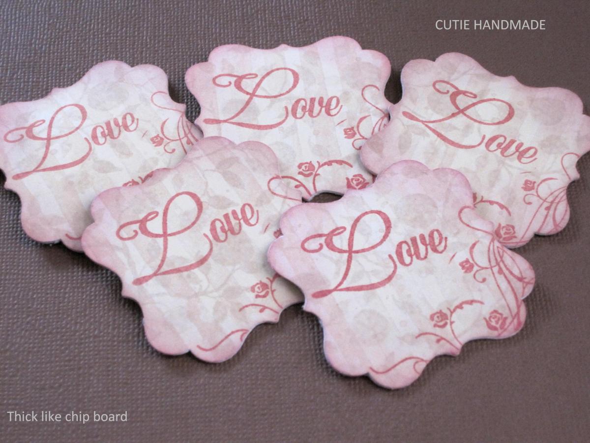 5 Love Wish Tag / Note Card / Embellishment